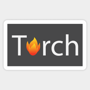 Torch artistic typography design Sticker